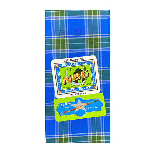 120 X 120Cm Ngb Medium Check Cotton Lungi - Color: Multicolor (Assorted)