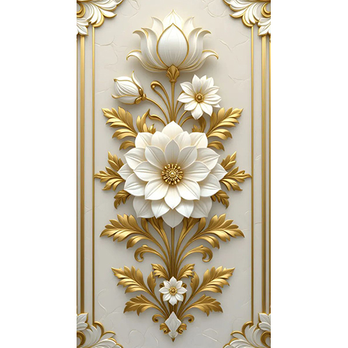 Luxury Lotus Floral Marble Wall Panel