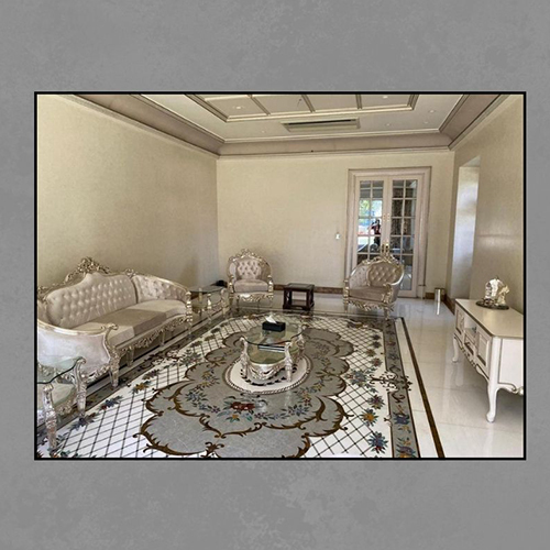 Luxury Marble Inlay Floor Medallion