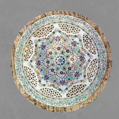 Handcrafted Marble Inlay Decorative Plate