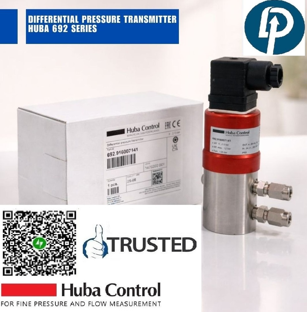 Huba \ Pressure Transmitter Model 692.940001101 Range 0 TO 0.2 Bar at 69800.00