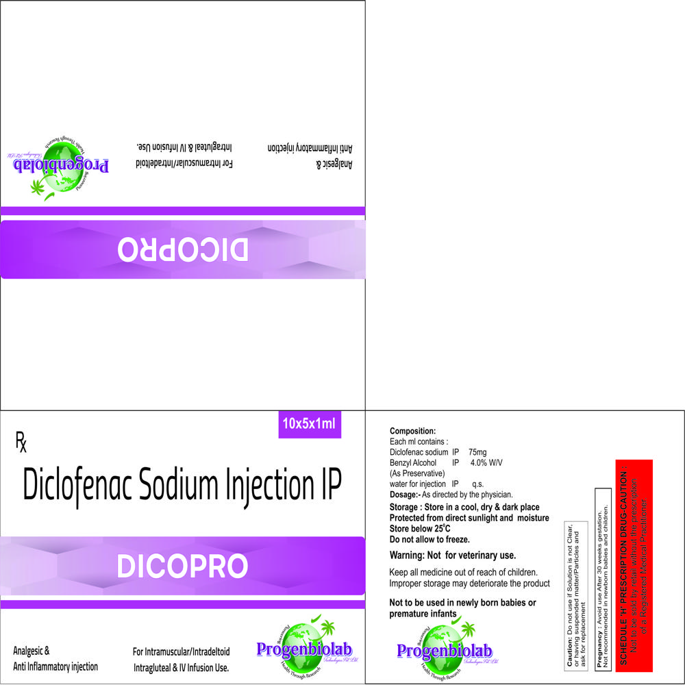 Diclofenac Sodium Injection IP 75mg/ml