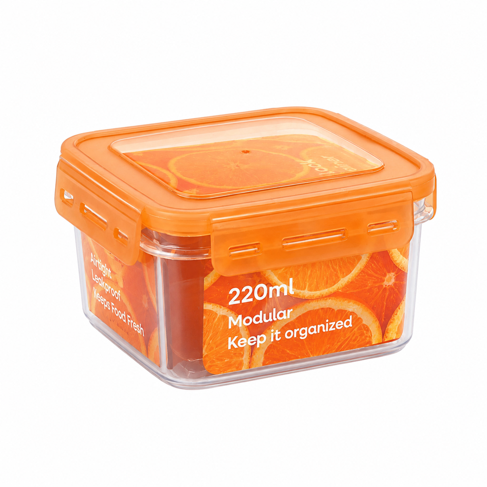Shallow Store Smart Clip Lock Container 220 Ml - Color: Transparent