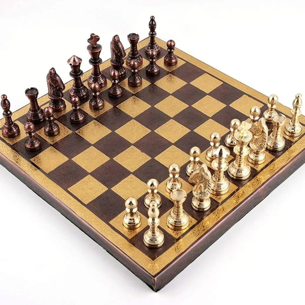 Brass Wooden Brown Chess