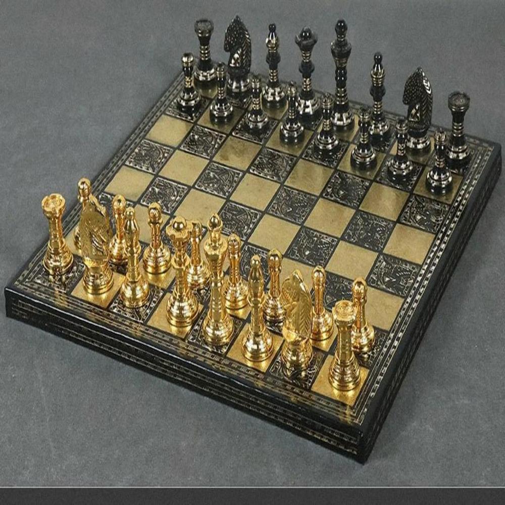 Brass Chess with Box