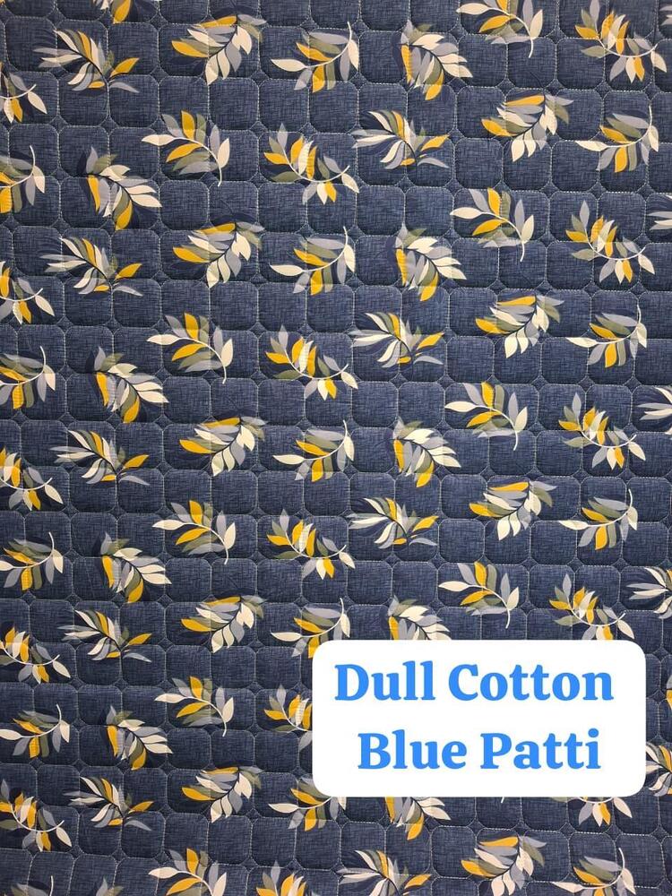 Dull Cotton Blue Patti Bed Comforter