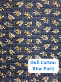 Dull Cotton Blue Patti Bed Comforter