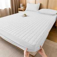 White Waterproof Mattress Pad