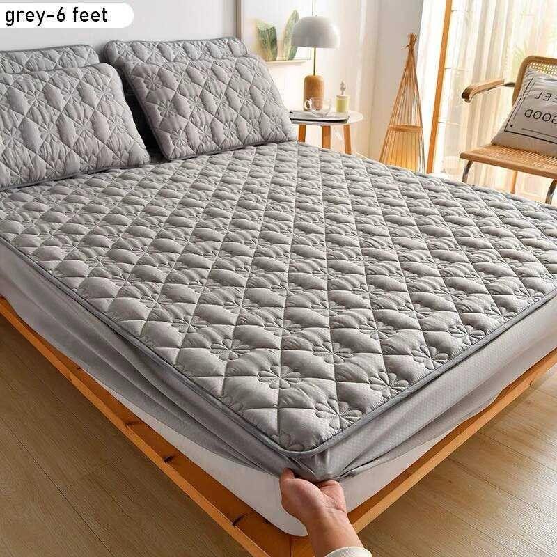 6 Feet Grey Waterproof Mattress Pad