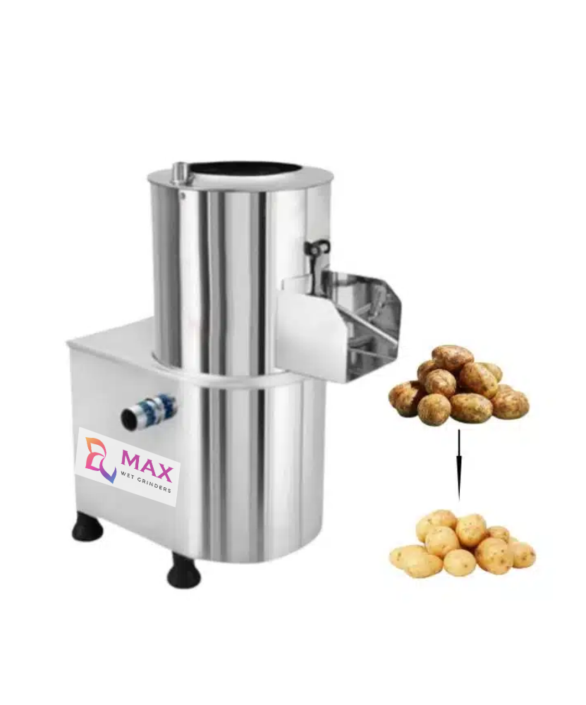 Automatic Potato Peeling Machine - Color: Metallic Silver