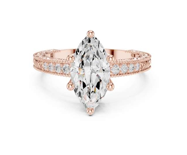 Rose Gold Marquise Triple-Band 
