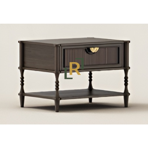 Wood Bedside Table with Drawer