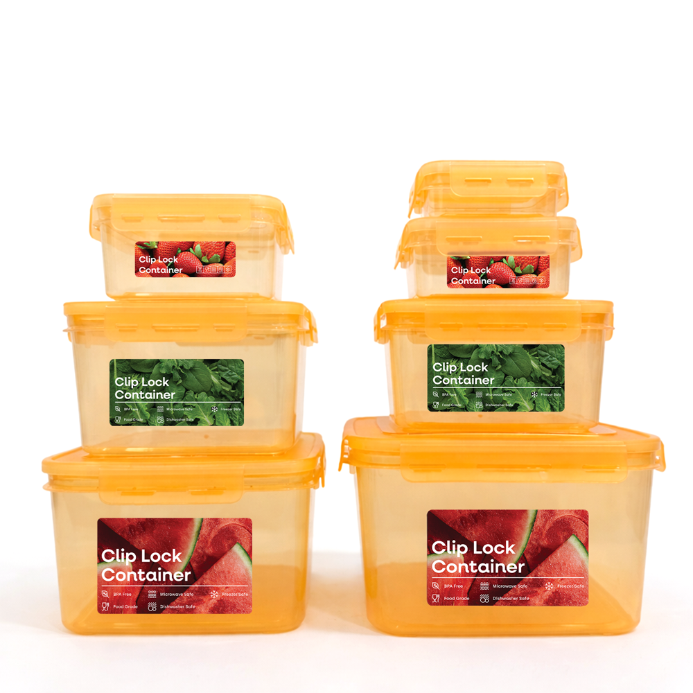 Shallow Smart Clip Lock Container 7 Pcs Set