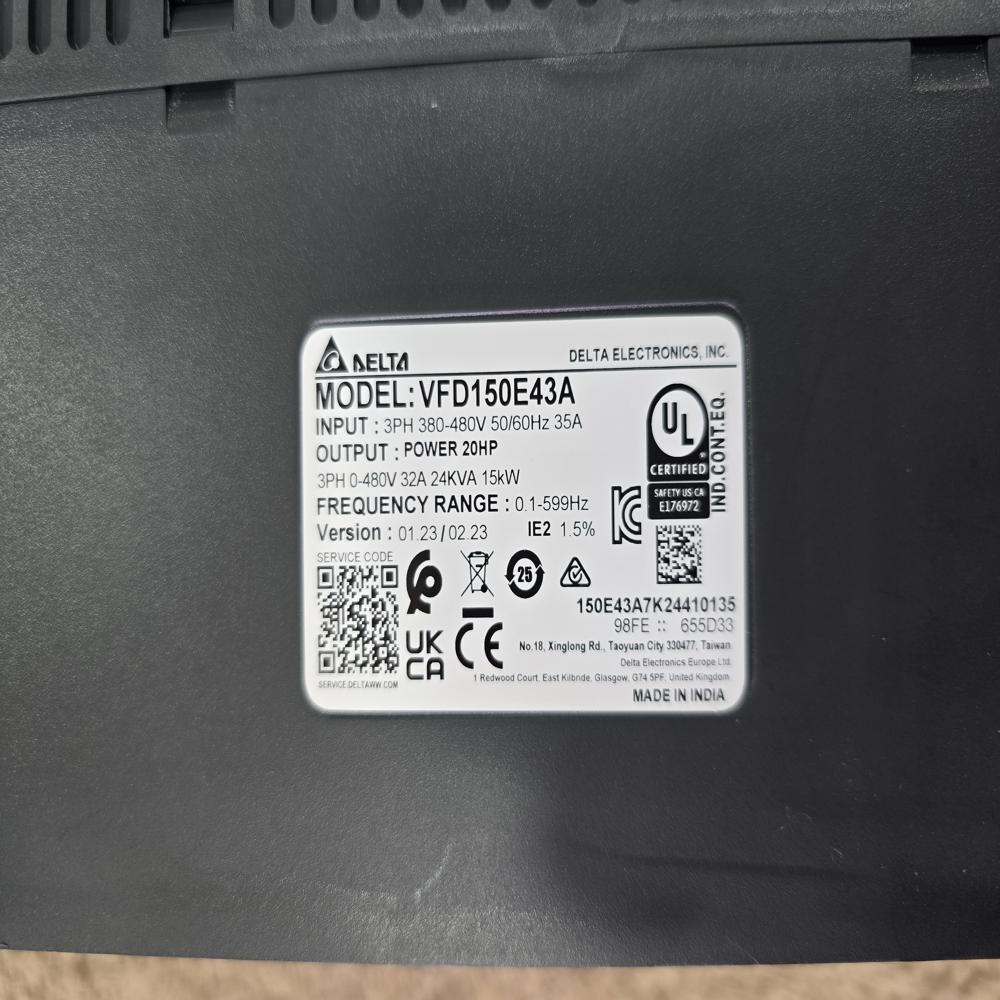 VFD037E43A - Delta VFD-E 3.7 kW / 5HP