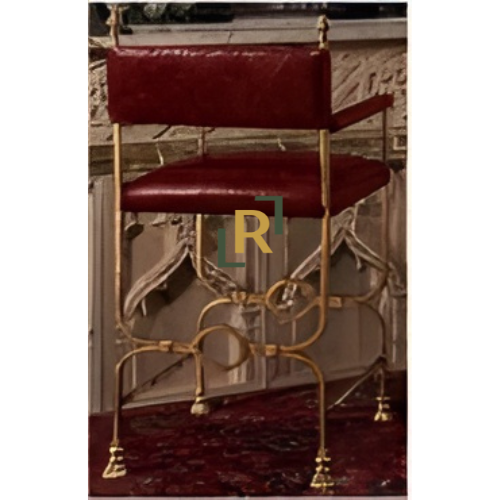 Luxury Metal Bar Chair with Cushion Backrest