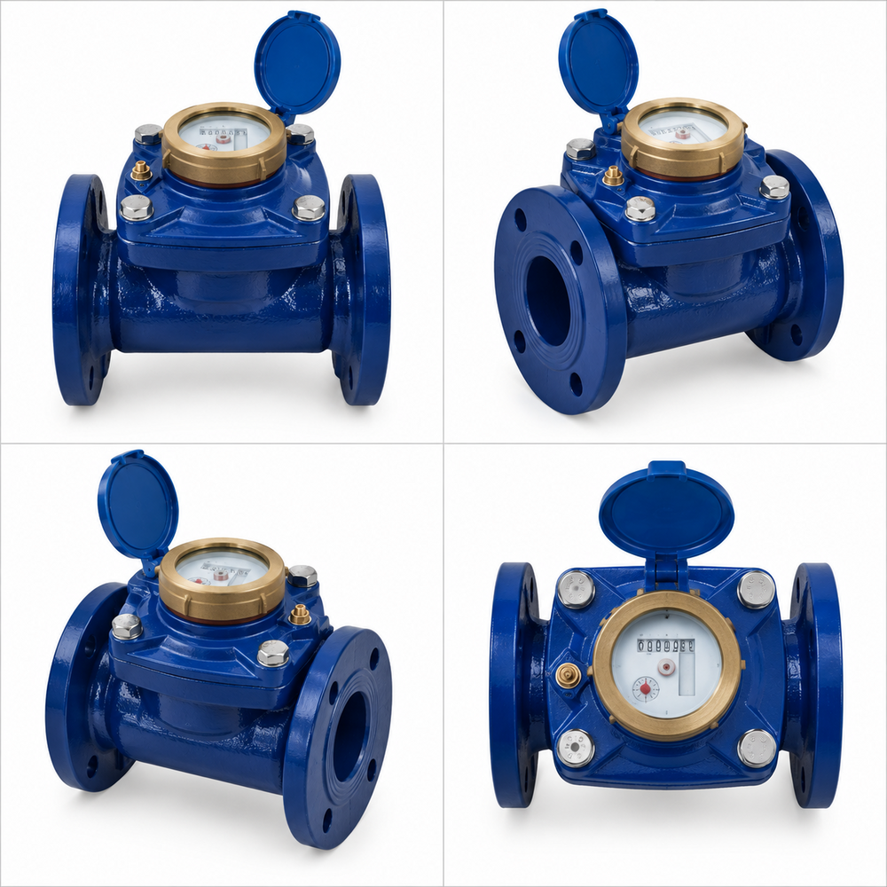 Waltman Water Meter - Brass 15mm Port, Analog Display | Residential Use, 1 Year Warranty