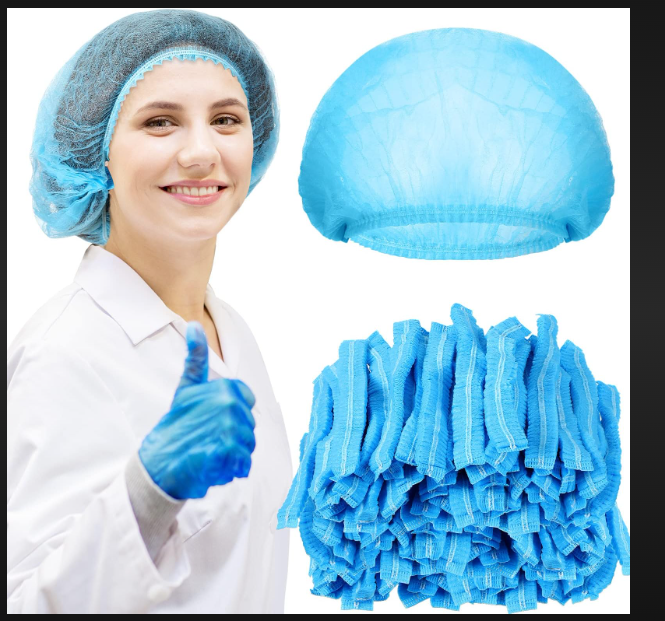 Bouffant Cap Blue - Lightweight Non-woven Fabric | Breathable, Adjustable Fit For Comfort And Effective Hair Protection