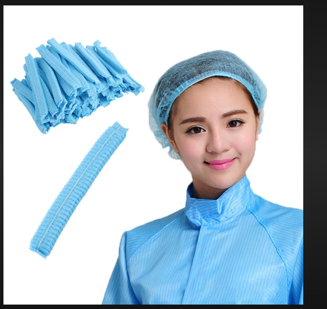 Bouffant Cap Blue - Lightweight Non-woven Fabric | Breathable, Adjustable Fit For Comfort And Effective Hair Protection