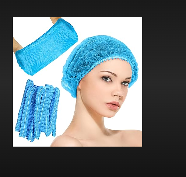 Bouffant Cap Blue - Lightweight Non-woven Fabric | Breathable, Adjustable Fit For Comfort And Effective Hair Protection