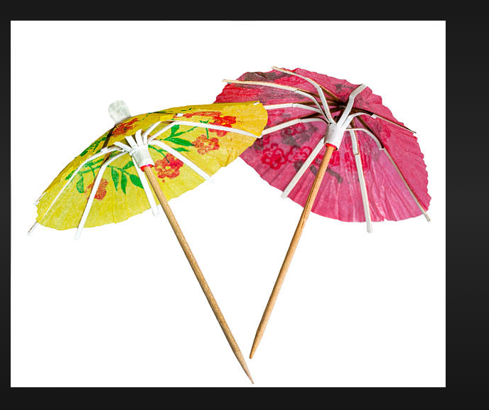 Umbrella Toothpick Sticks - Wooden, 3.5 Inches Long, Assorted Colors | Perfect For Party Decoration, Ideal For Appetizers And Snacks