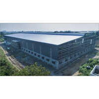 Prefabricated Galvanized Steel Structure - Galvanized Steel, Custom Dimensions, Metallic Silver | Rigid Portal Frame, Bolt Connection, Fire & Corrosion Resistant, Wind Load 150 Km/h