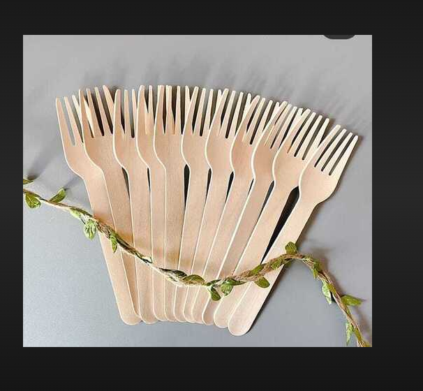 Wooden Fork - 140 Mm | Elegant Design, Eco-friendly Material, Lightweight For Easy Handling, Ideal For Serving And Tasting