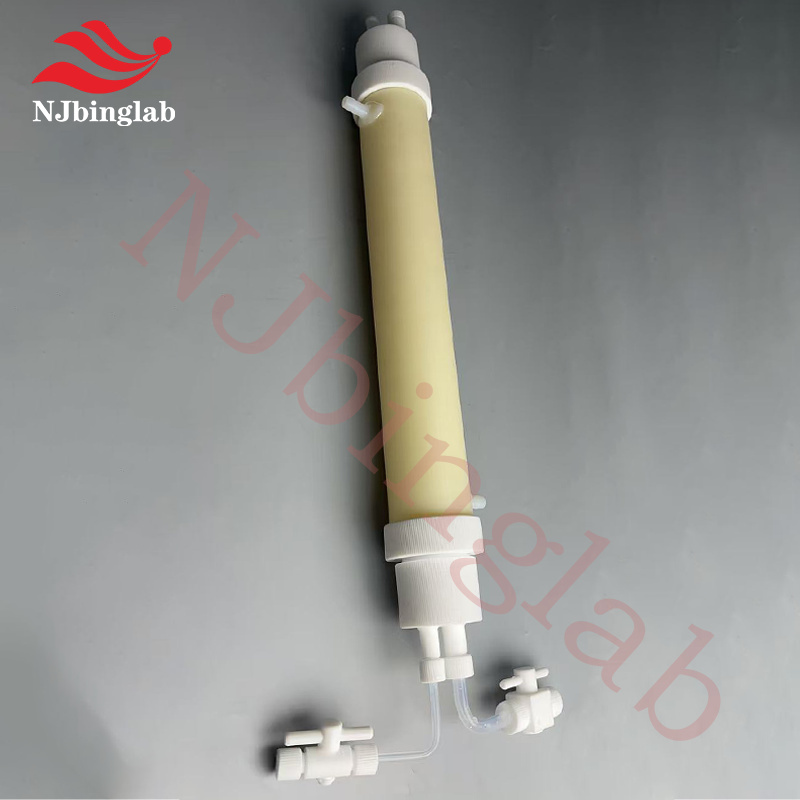 PTFE Filtration Column with Dual Valves and Cooling Jacket