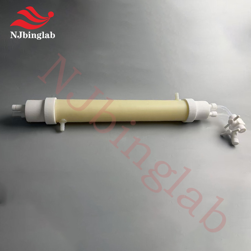 PTFE Filtration Column with Dual Valves and Cooling Jacket