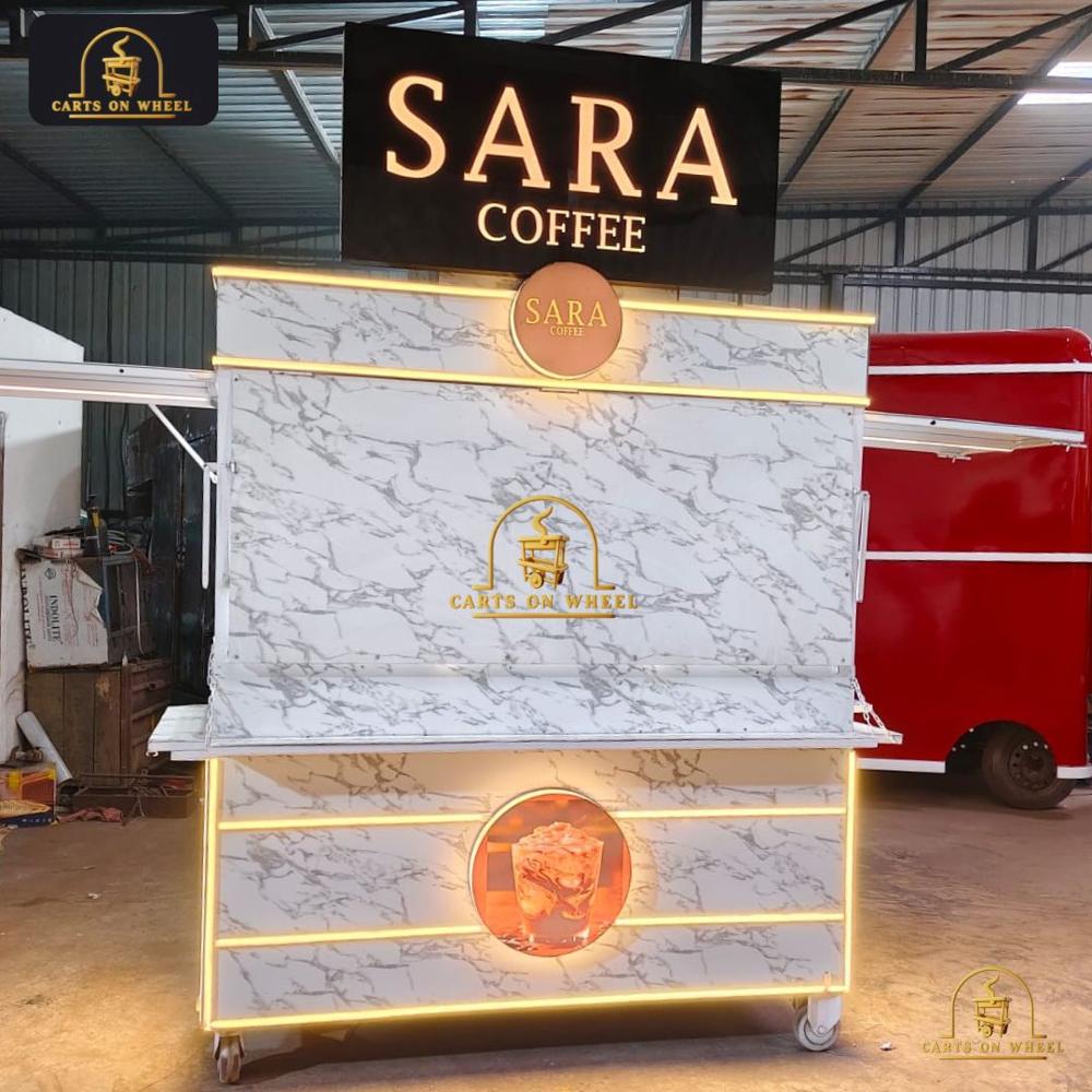 Sara Coffee Push Cart by Carts on Wheel