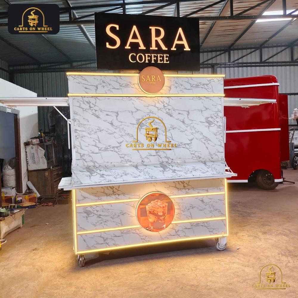 Sara Coffee Push Cart by Carts on Wheel