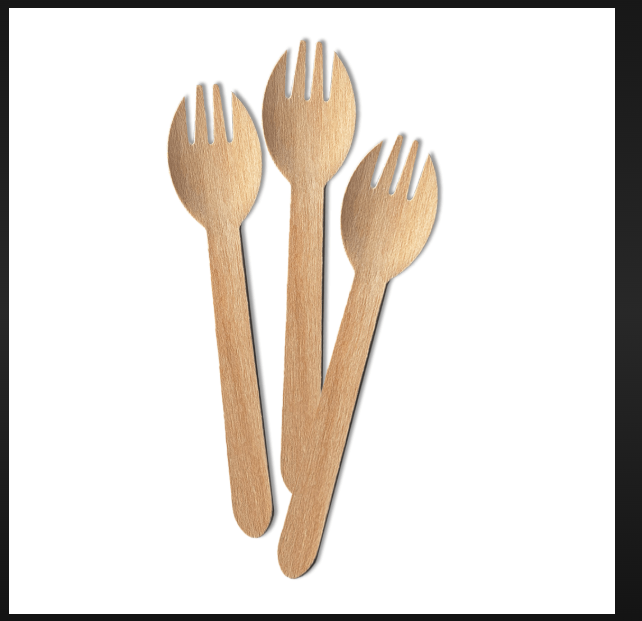 Wooden spork 160mm