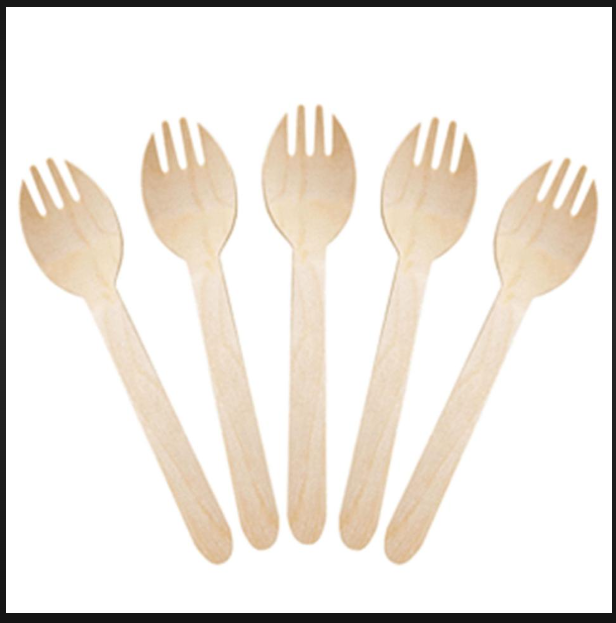 Wooden spork 160mm