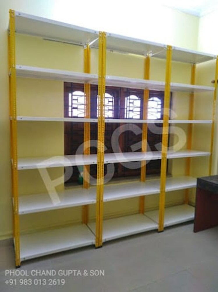 Mild Steel Wall Mounted White Supermarket Gondola Rack