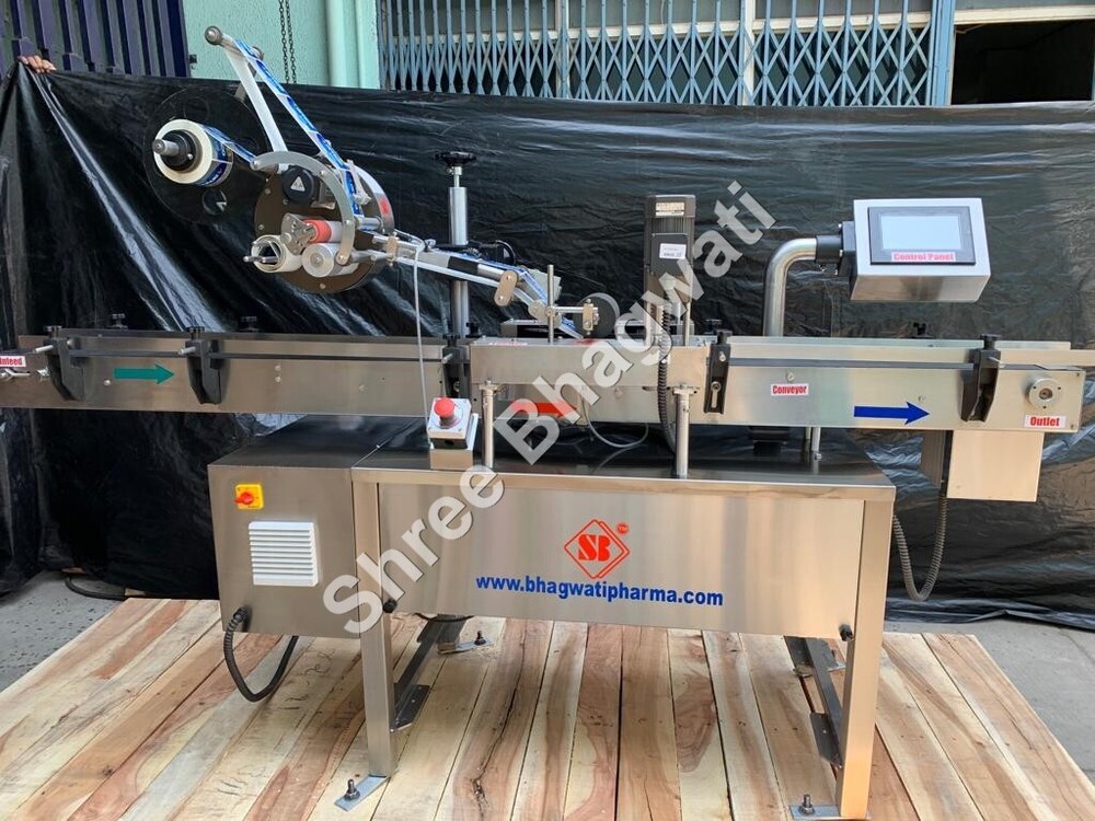 Top Side Sticker Labelling Machine for Cosmetic Jar