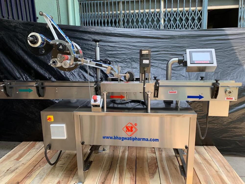 Top Side Cap Sticker Labelling Machine