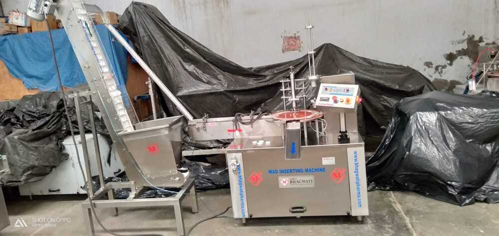 Automatic Single Head Wad Inserting Machine with cap Elevator