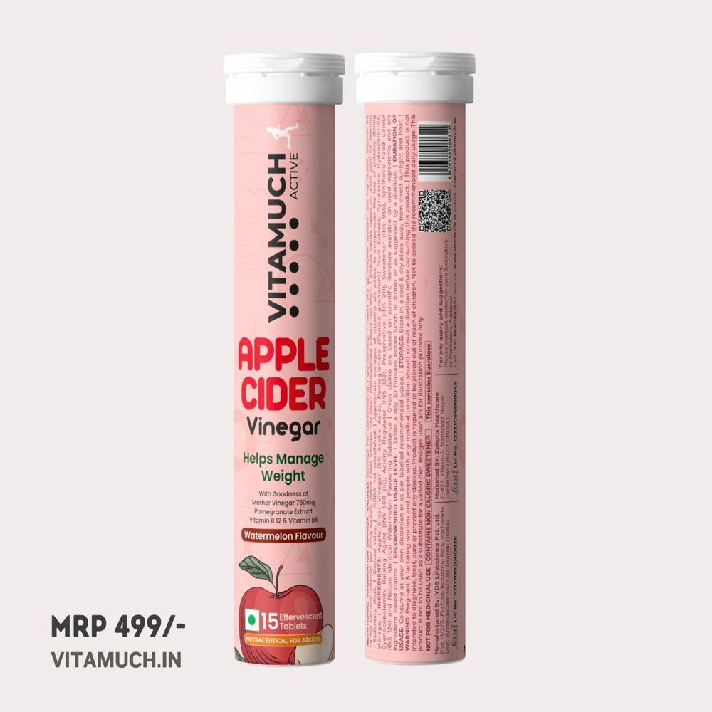APPLE CIDER VINEGAR EFFERVESCENT TABLETS( WATERMELON FLAVOUR )