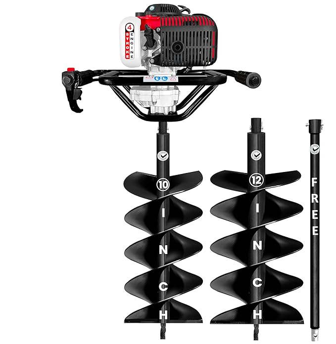 142cc Earth Auger 12+10 Inch Bit - Automatic Grade: Semi-automatic