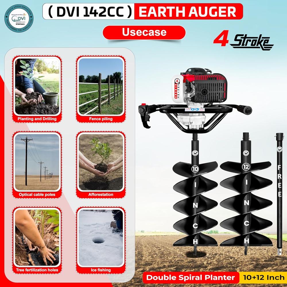 142cc Earth Auger 12+10 inch bit