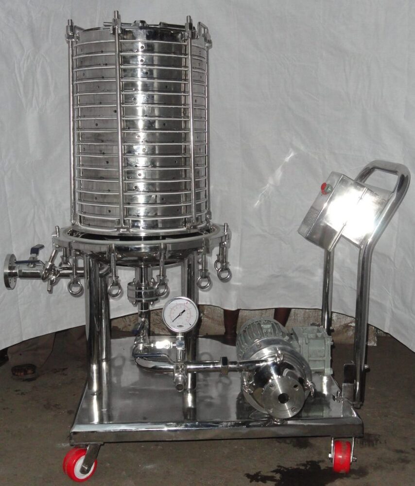 Zero Hold Up Sparkler Filter Press 18 Dia 24 Plates