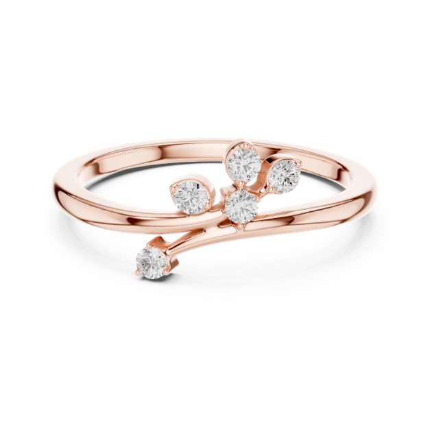 Criss-Cross Split Shank Pave Engagement Ring