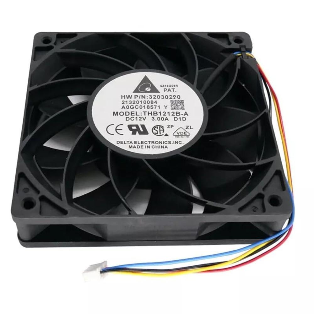 Delta THB1212B-A Axial Fan 12V-3.00A DC Brushless Air Cooling Fan 4500 RPM 12025mm 4-Wire