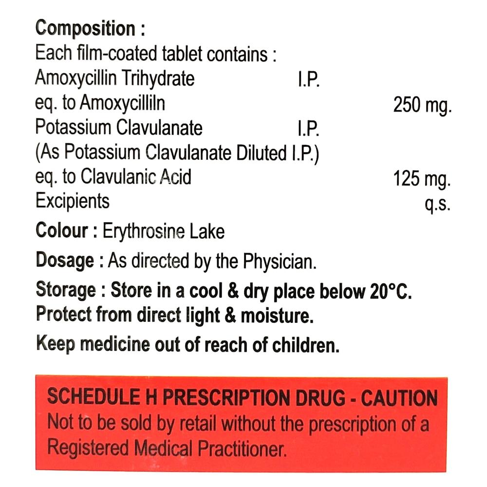 Clavocil-375 Tablets - Storage Instructions: Dry Place