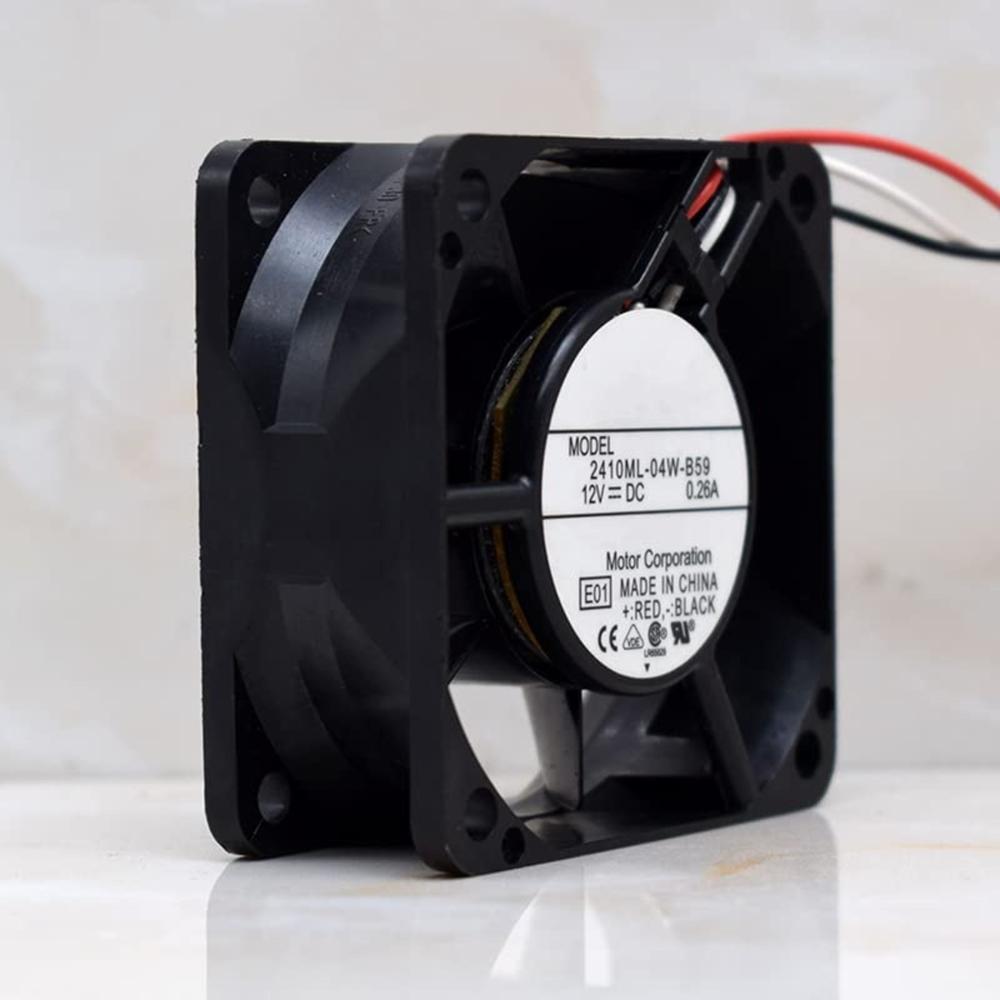 NMB-MAT 2410ML-04W-B59 12V DC 0.26A 6025mm Ball Bearing Industrial Axial Cooling Fan
