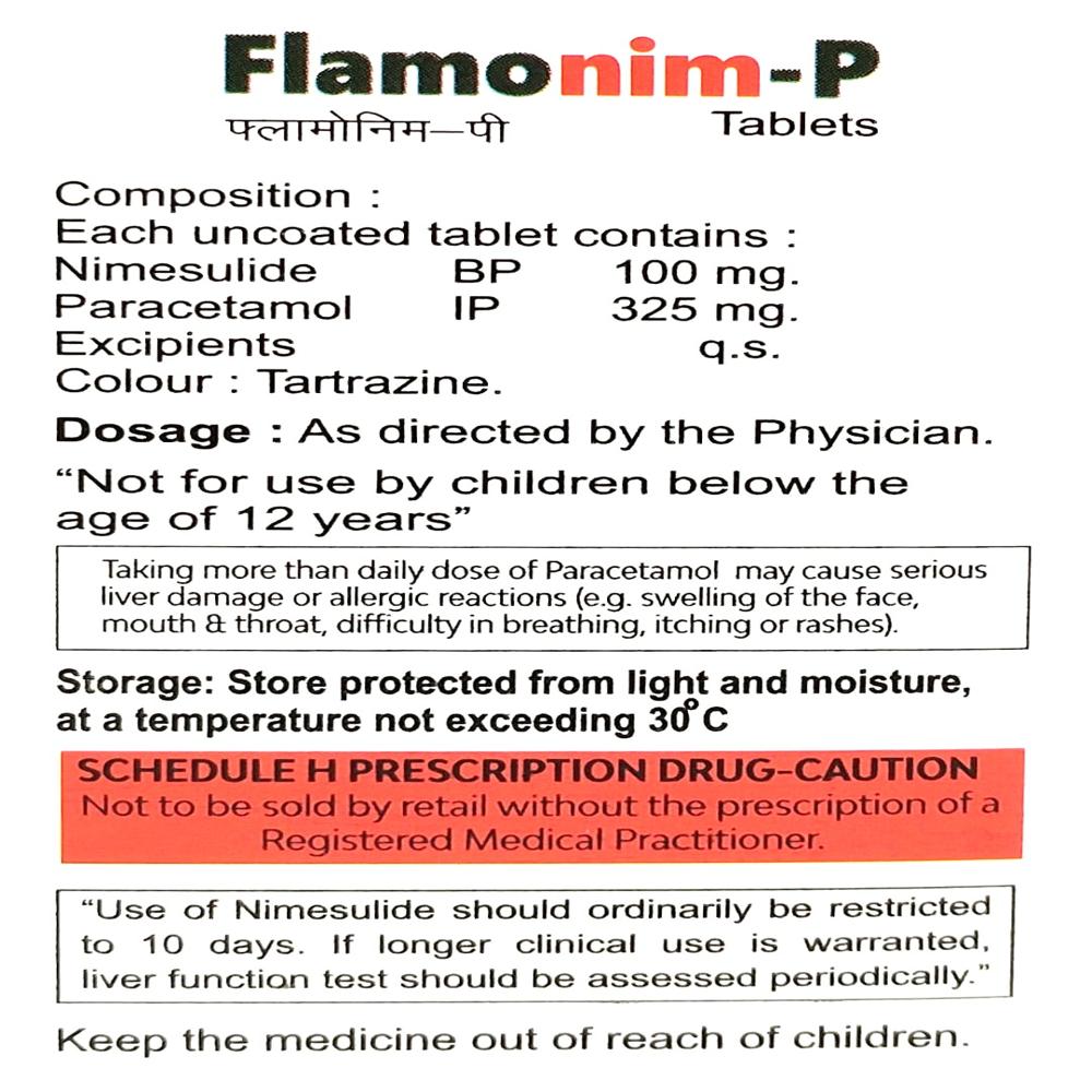 Flamonim-p Tablets - Drug Type: General Medicines