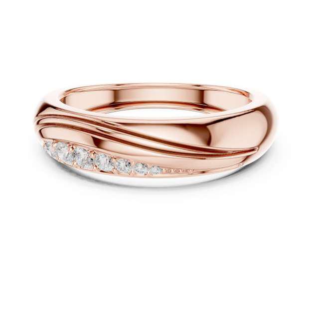 Tapered Swirl Diamond Band