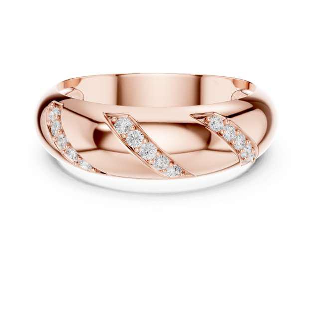 Tapered Swirl Diamond Band