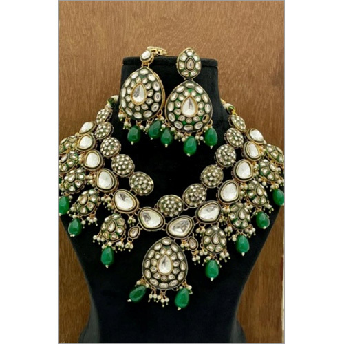 JEMTL1932 Threaded Lights Collection Heritage Kundan Stone Pearl And Beads Designer Necklace