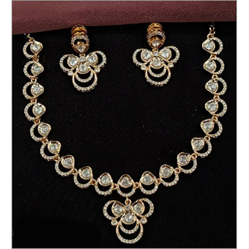 JEMTL1933 Threaded Lights Collection Designer Polki Kundan Stone Necklace