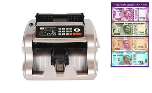 Value Added Cash Counting Machine Wit Fake Note Detection - Color: White & Grey